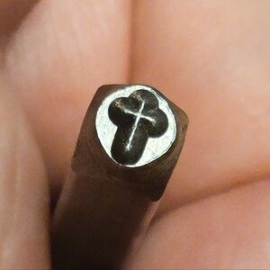 3mm Metal Stamp Cross - Diy Jewelry Making